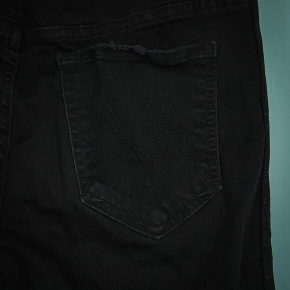 Mother Size 28 Black High Waist Looker Ankle Fray Slim Skinny Denim Jeans - Picture 4 of 10